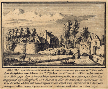 203064 Gezicht op het Kasteel Woerden te Woerden.01-01-1670-31-12-1670
